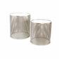 Set Of Two 21" Silver And White Mirrored And Steel Round Nested Tables By Homeroots | End Tables | Modishstore - 4