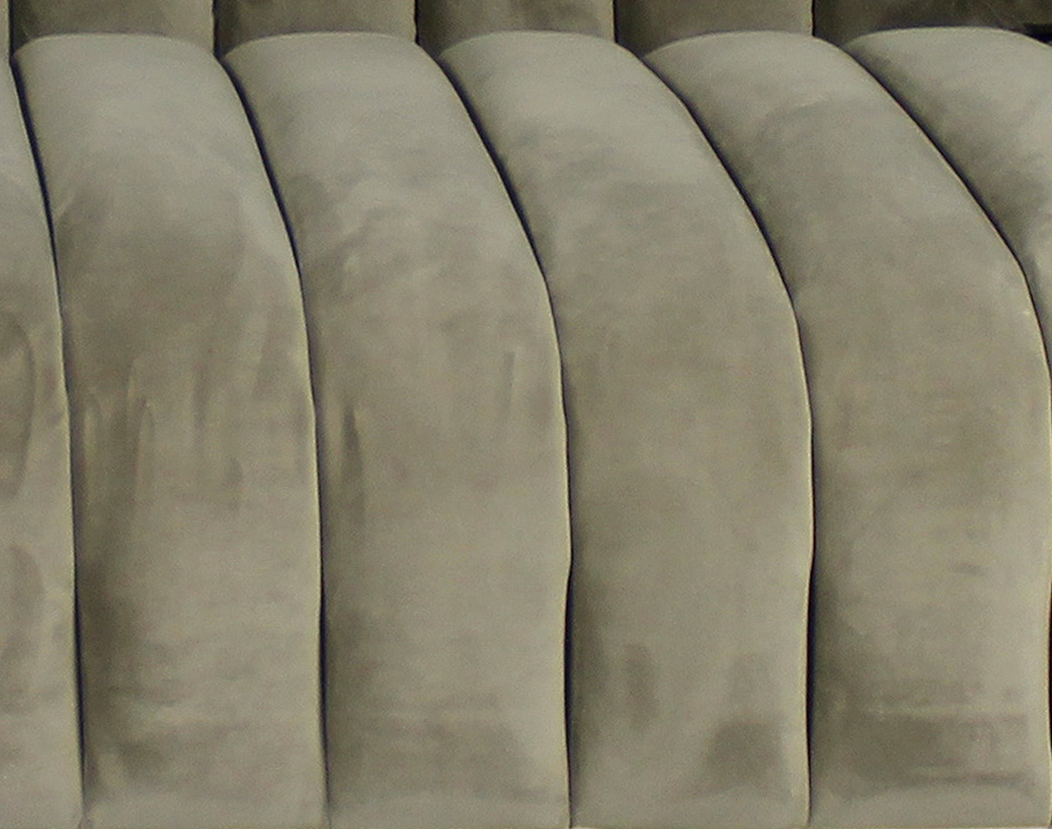 90" Gray Brown Velvet And Gold Sofa And Toss Pillows By Homeroots | Sofas | Modishstore - 7