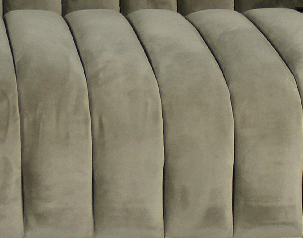 90" Gray Brown Velvet And Gold Sofa And Toss Pillows By Homeroots | Sofas | Modishstore - 7