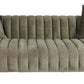 90" Gray Brown Velvet And Gold Sofa And Toss Pillows By Homeroots