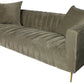 90" Gray Brown Velvet And Gold Sofa And Toss Pillows By Homeroots