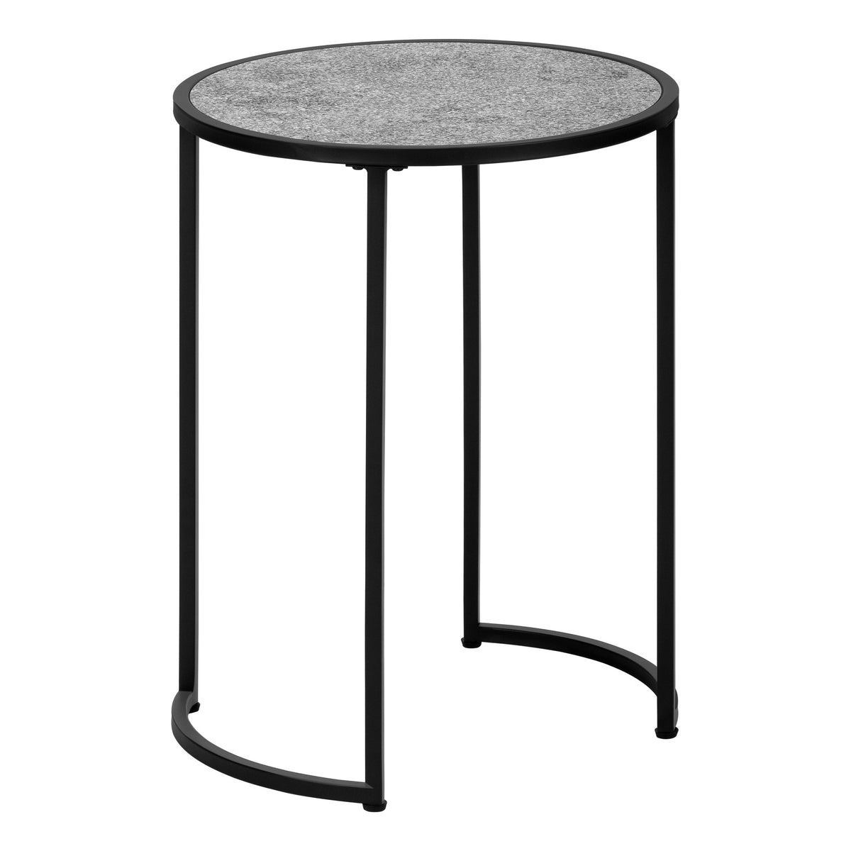 24" Black And Gray Round End Table By Homeroots | End Tables | Modishstore