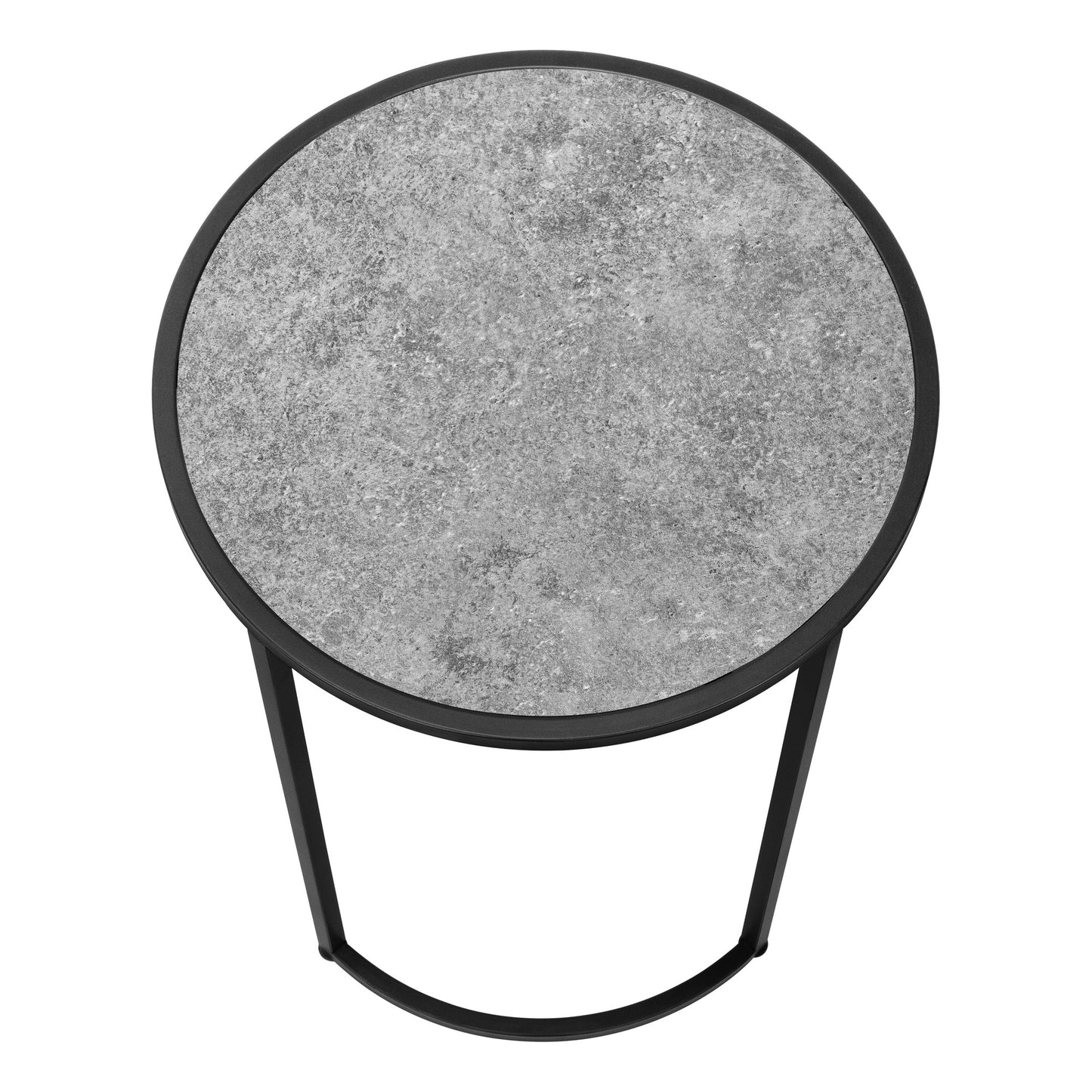 24" Black And Gray Round End Table By Homeroots | End Tables | Modishstore - 5