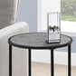 24" Black And Gray Round End Table By Homeroots | End Tables | Modishstore - 7