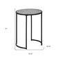24" Black And Gray Round End Table By Homeroots | End Tables | Modishstore - 8