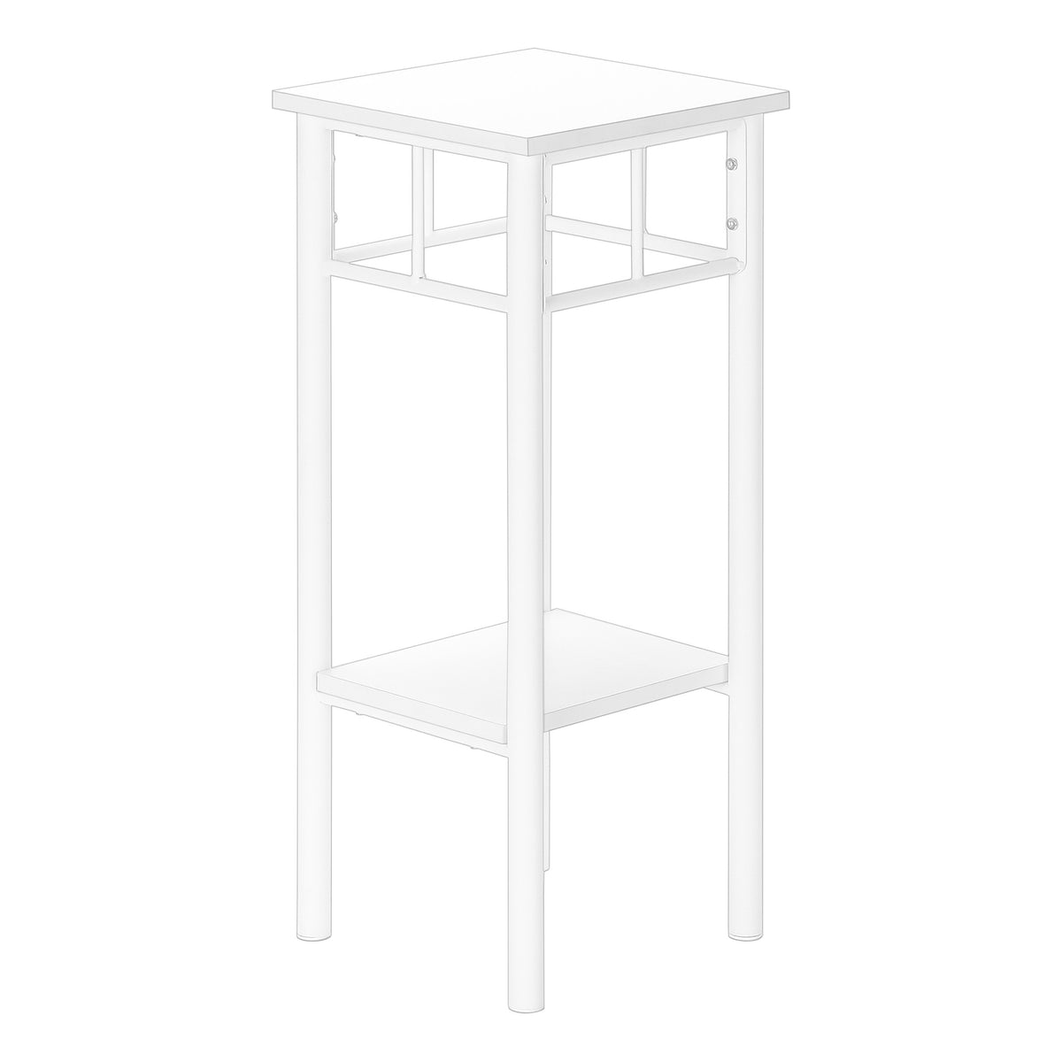 28" White End Table With Shelf By Homeroots | End Tables | Modishstore
