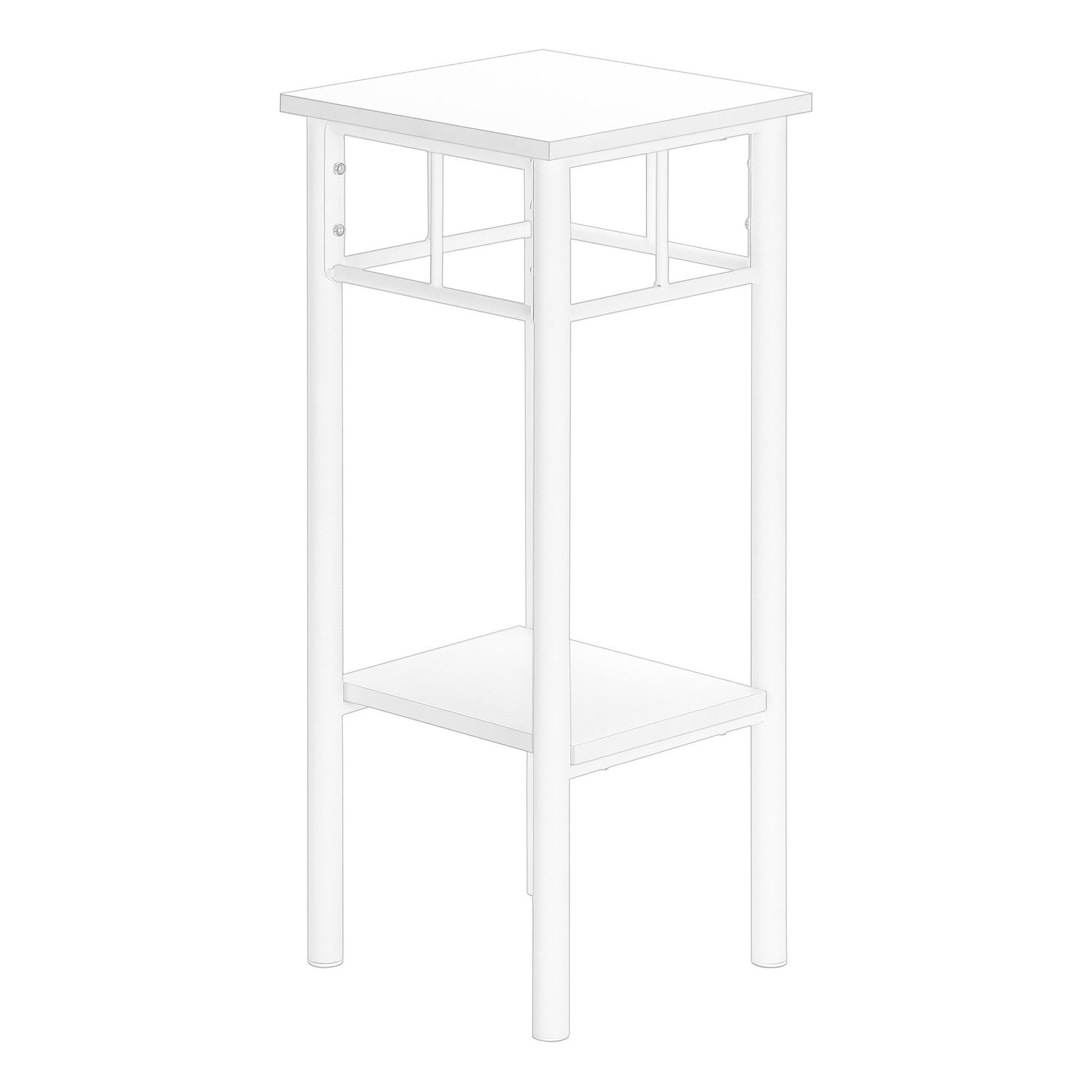 28" White End Table With Shelf By Homeroots | End Tables | Modishstore - 3