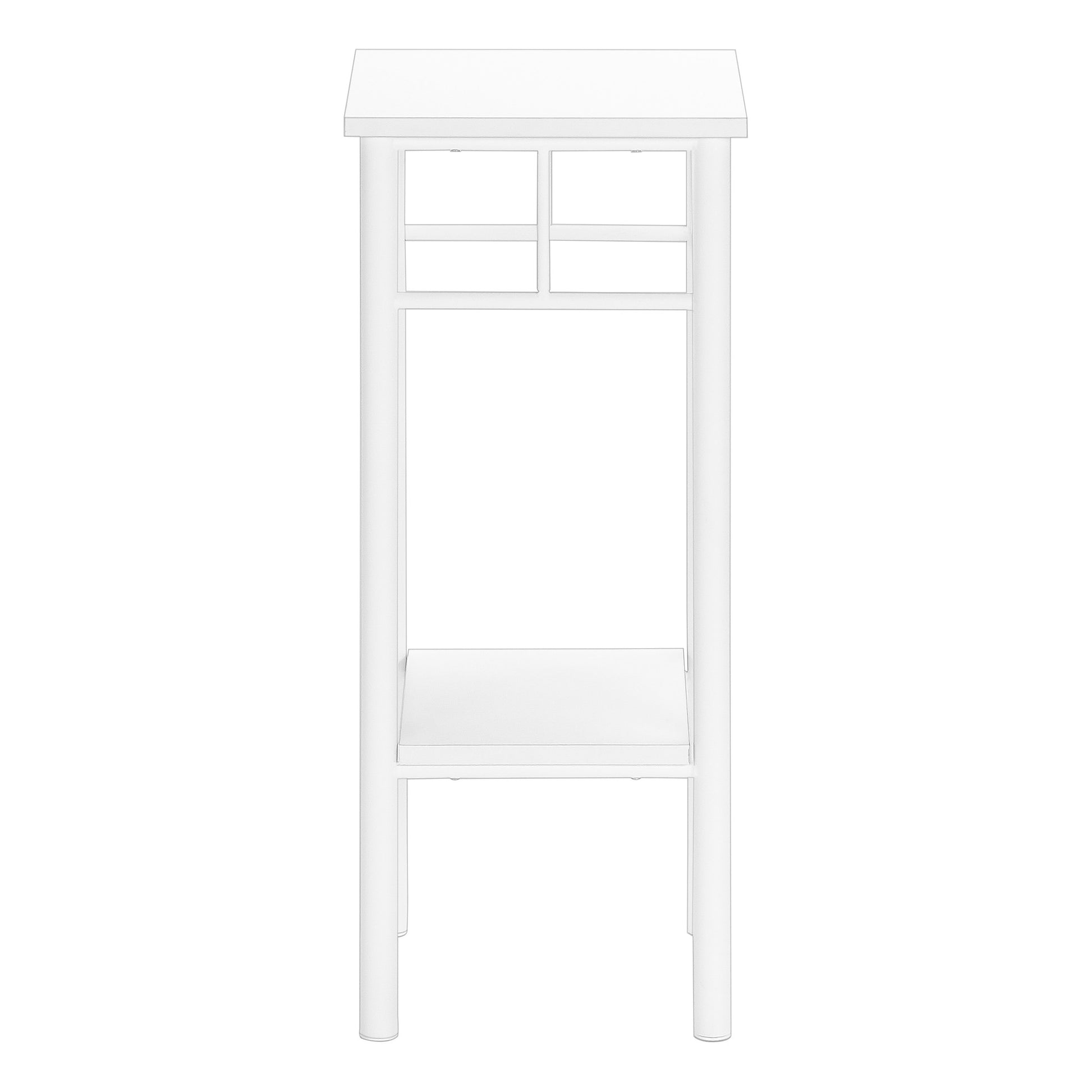 28" White End Table With Shelf By Homeroots | End Tables | Modishstore - 4