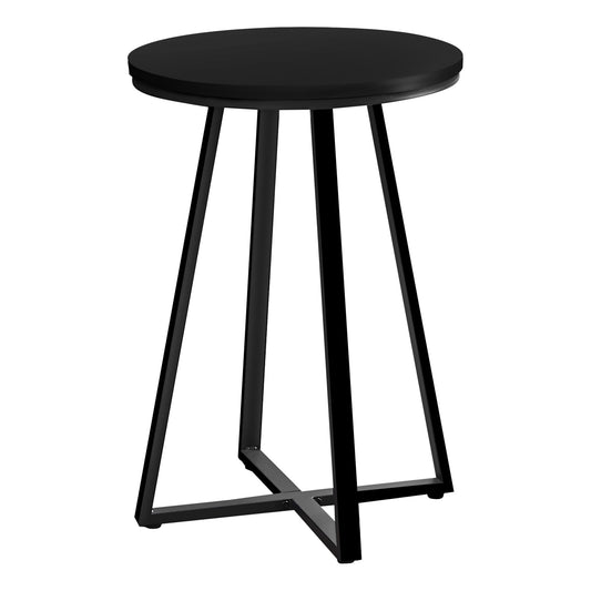 22" Black Round End Table By Homeroots