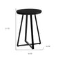 22" Black Round End Table By Homeroots | End Tables | Modishstore - 4