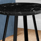 22" Black Faux Marble Round End Table By Homeroots | End Tables | Modishstore - 7