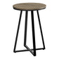22" Black And Dark Taupe Round End Table By Homeroots | End Tables | Modishstore