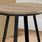 22" Black And Dark Taupe Round End Table By Homeroots | End Tables | Modishstore - 3