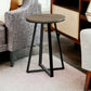 22" Black And Dark Taupe Round End Table By Homeroots | End Tables | Modishstore - 6