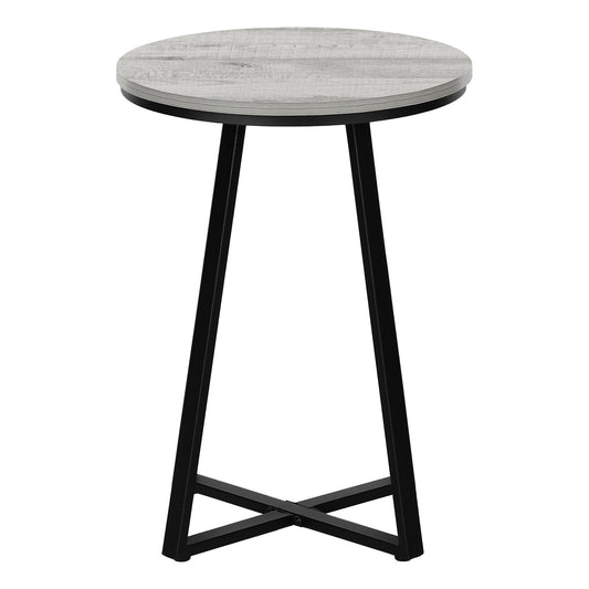 22" Black And Grey Round End Table By Homeroots