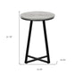22" Black And Grey Round End Table By Homeroots | End Tables | Modishstore - 4