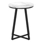 22" Black And White Faux Marble Round End Table By Homeroots | End Tables | Modishstore