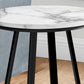 22" Black And White Faux Marble Round End Table By Homeroots | End Tables | Modishstore - 7