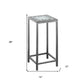 28" Grey Tile End Table By Homeroots