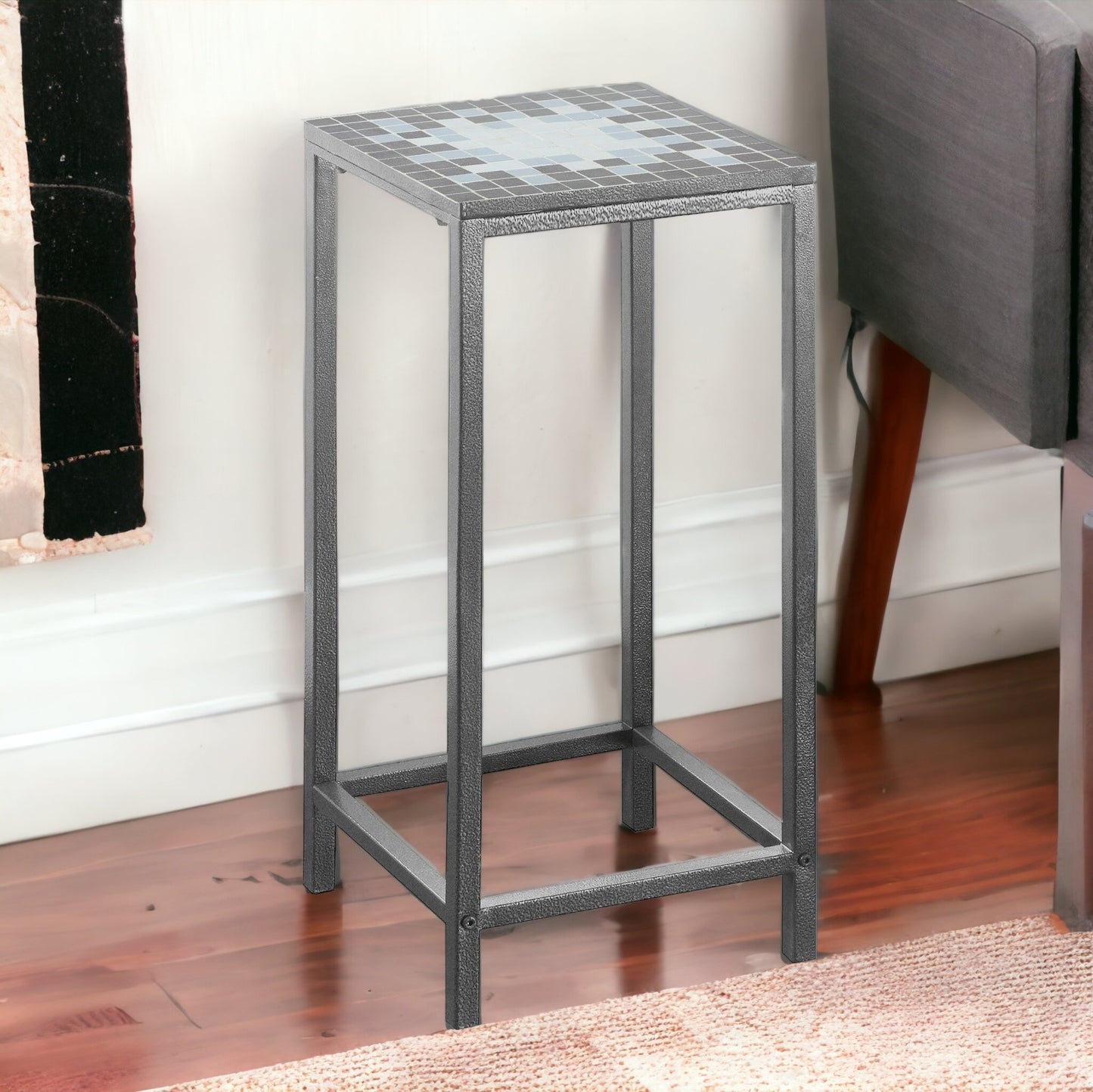 28" Grey Tile End Table By Homeroots | End Tables | Modishstore - 5