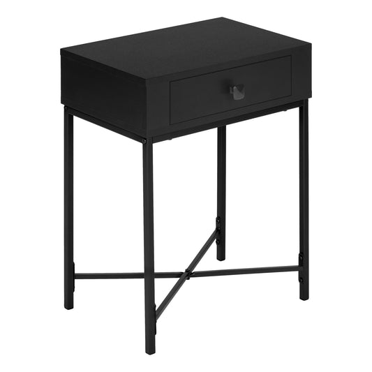 23" Black End Table With Drawer By Homeroots