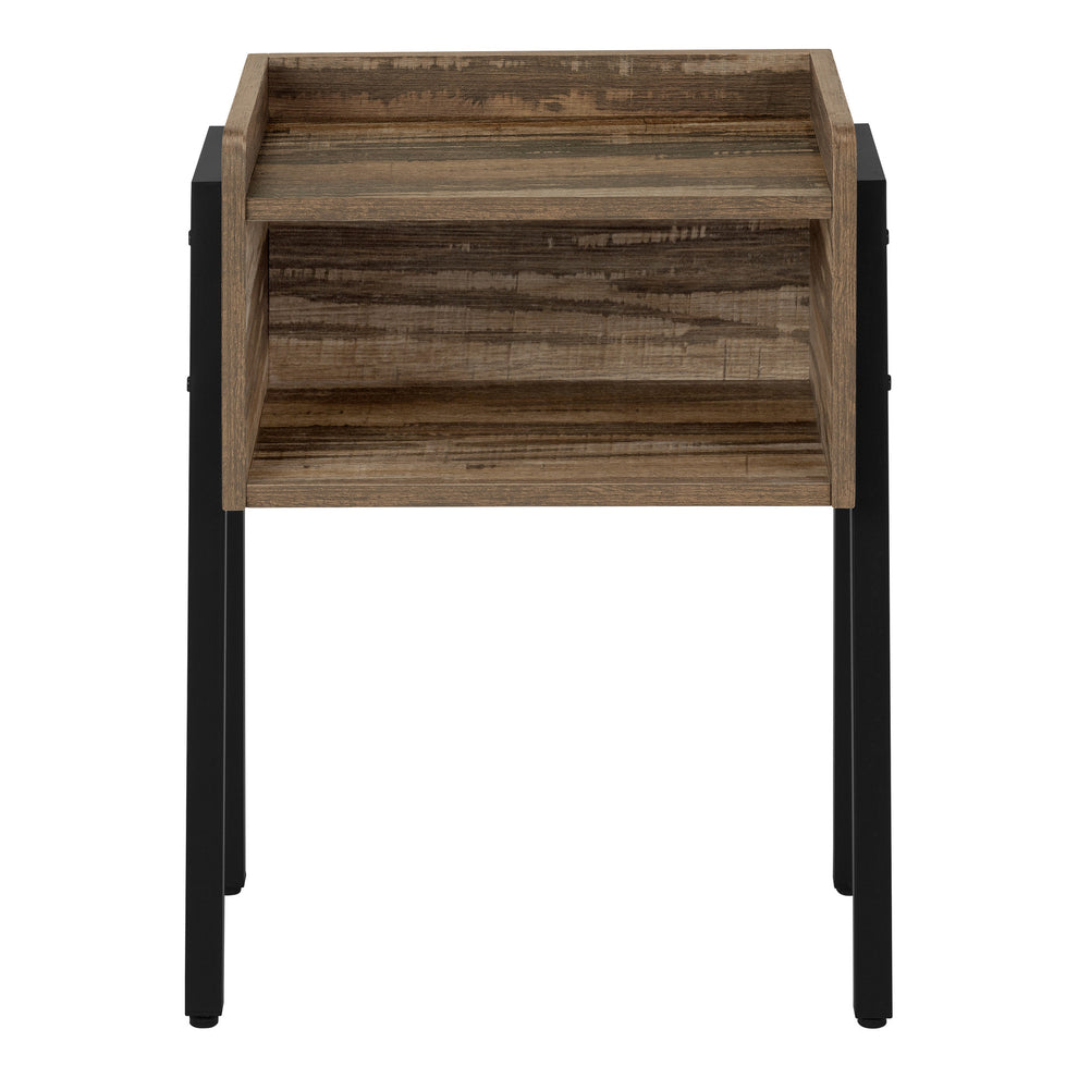 23" Black And Brown End Table With Shelf By Homeroots | End Tables | Modishstore - 2