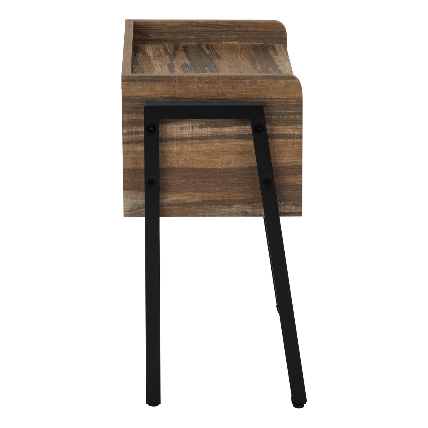 23" Black And Brown End Table With Shelf By Homeroots