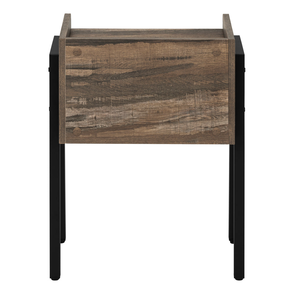 23" Black And Brown End Table With Shelf By Homeroots | End Tables | Modishstore - 4