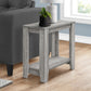 22" Grey End Table With Shelf By Homeroots