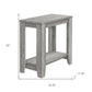 22" Grey End Table With Shelf By Homeroots