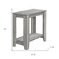 22" Grey End Table With Shelf By Homeroots | End Tables | Modishstore - 4