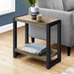 22" Black And Dark Taupe End Table With Shelf By Homeroots | End Tables | Modishstore - 6