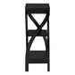 32" Black End Table With Two Shelves By Homeroots | End Tables | Modishstore - 2