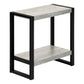 24" Black And Grey End Table With Shelf By Homeroots | End Tables | Modishstore