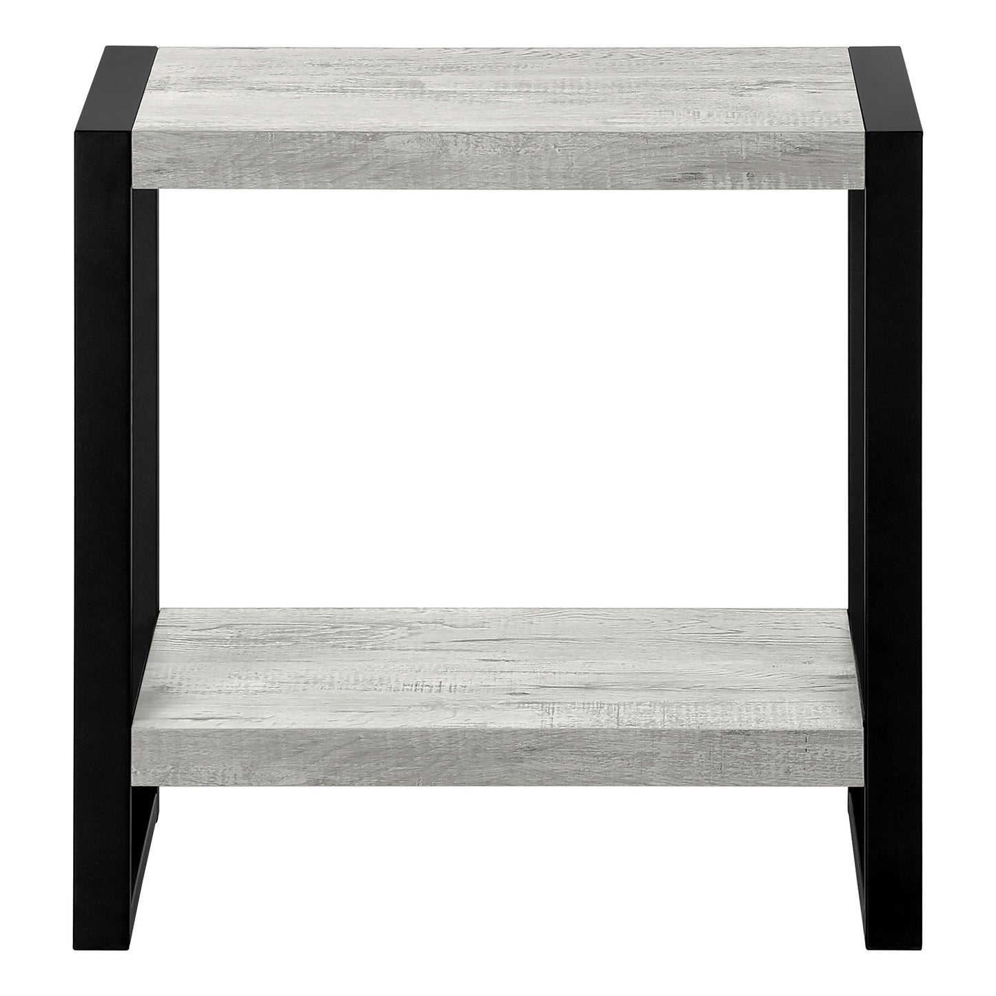 24" Black And Grey End Table With Shelf By Homeroots | End Tables | Modishstore - 2