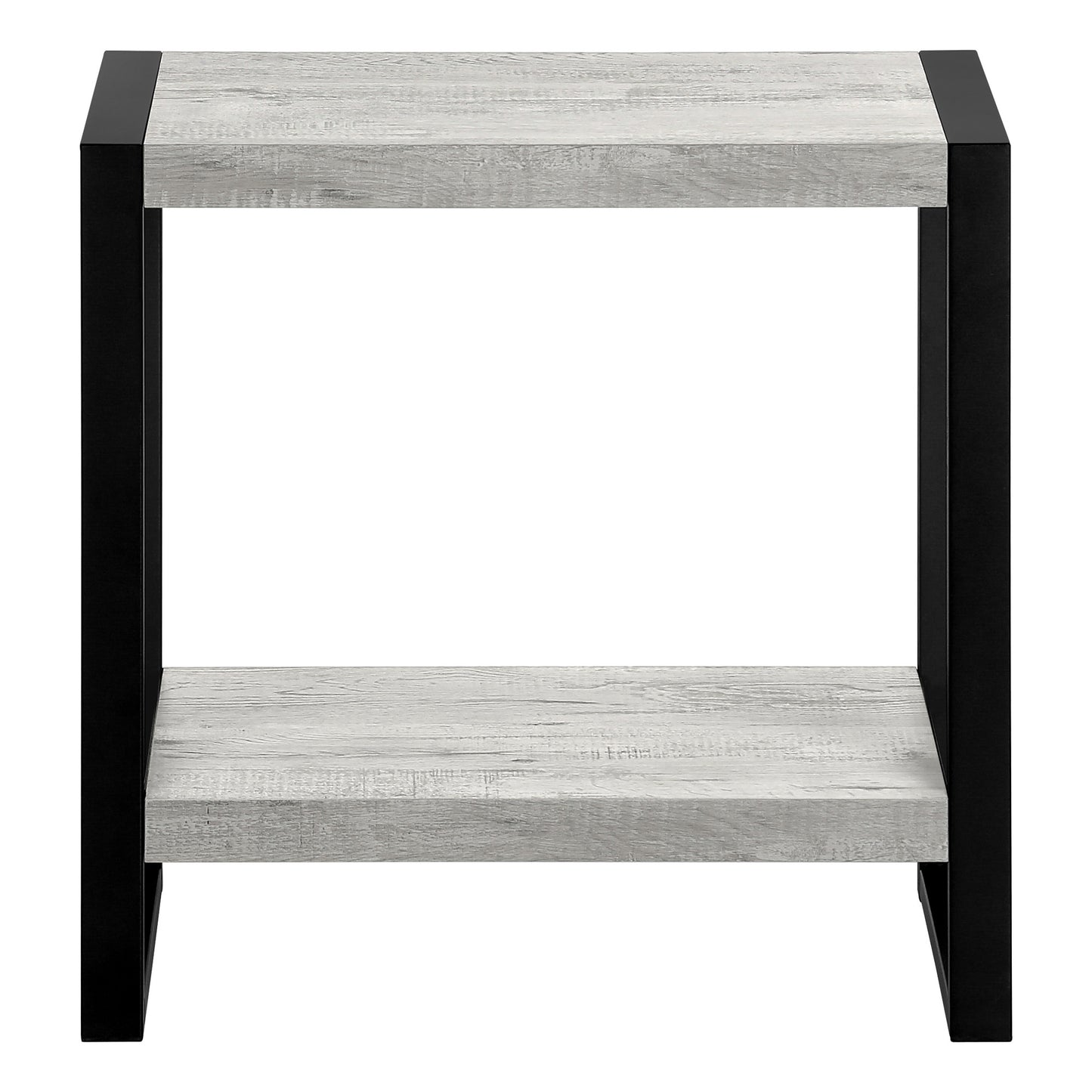 24" Black And Grey End Table With Shelf By Homeroots