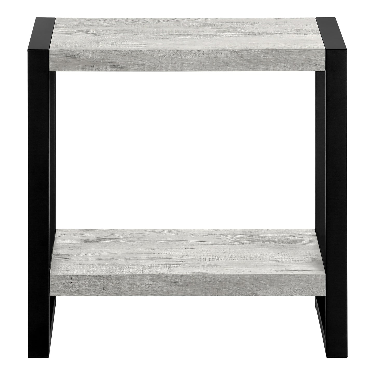24" Black And Grey End Table With Shelf By Homeroots | End Tables | Modishstore - 4