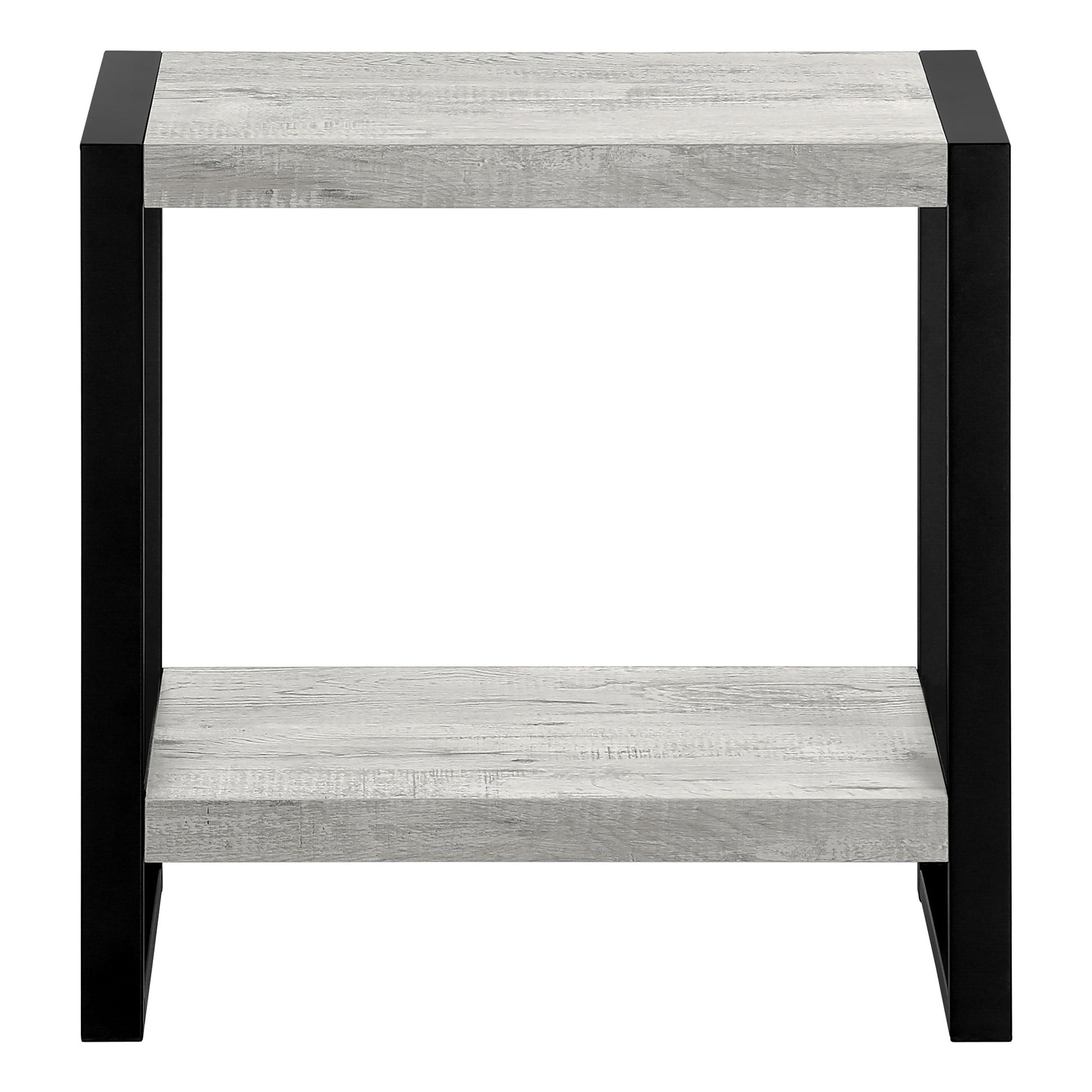 24" Black And Grey End Table With Shelf By Homeroots | End Tables | Modishstore - 4