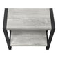 24" Black And Grey End Table With Shelf By Homeroots | End Tables | Modishstore - 5