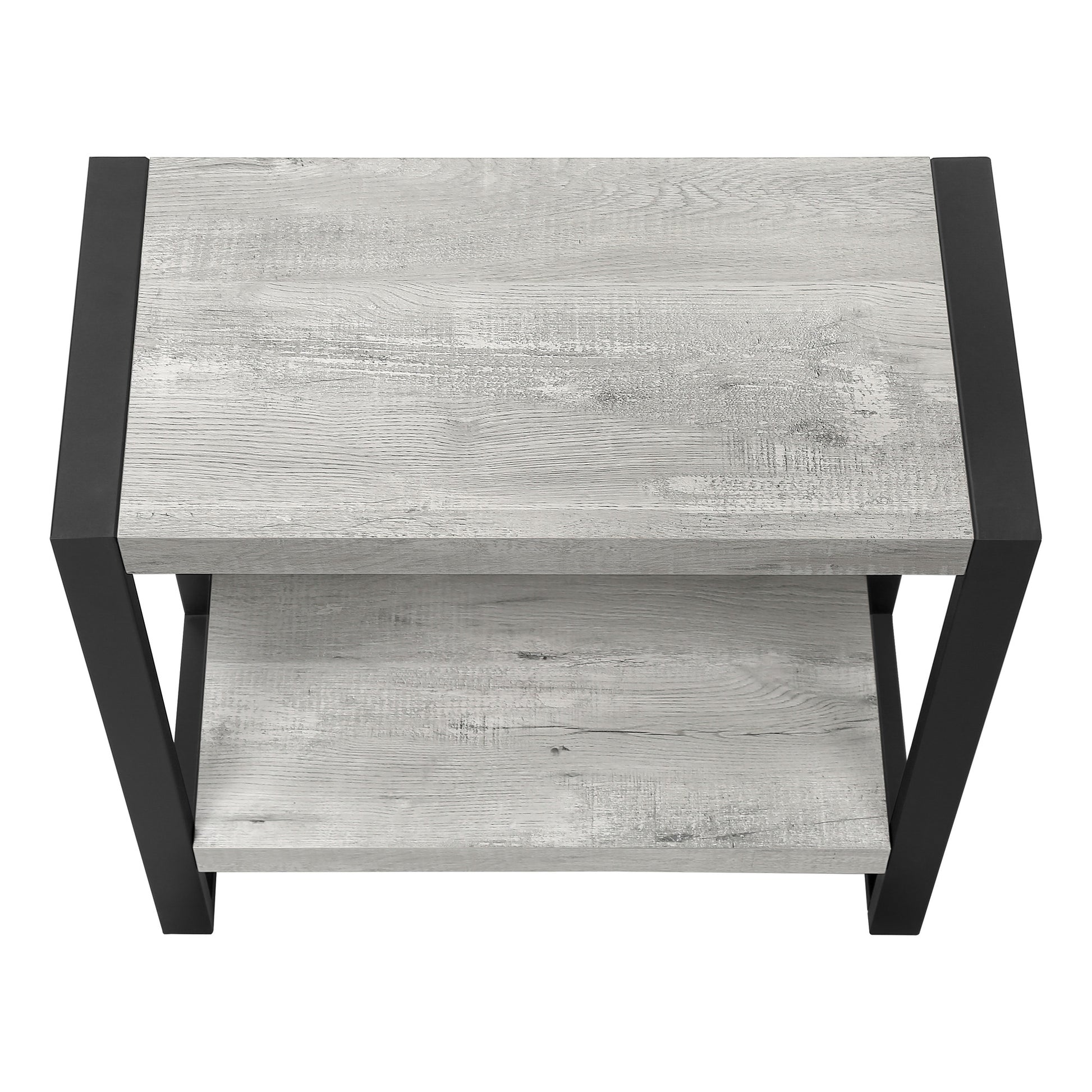 24" Black And Grey End Table With Shelf By Homeroots | End Tables | Modishstore - 5