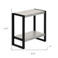 24" Black And Grey End Table With Shelf By Homeroots | End Tables | Modishstore - 7