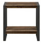 24" Black And Brown End Table With Shelf By Homeroots