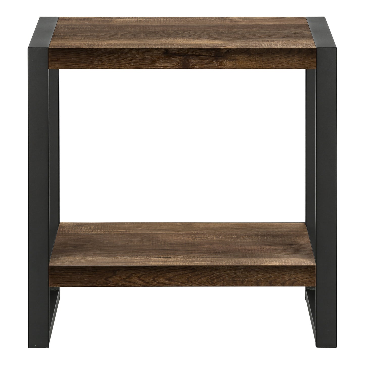 24" Black And Brown End Table With Shelf By Homeroots | End Tables | Modishstore - 4