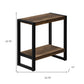 24" Black And Brown End Table With Shelf By Homeroots | End Tables | Modishstore - 8