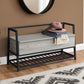42" Gray And Black Bench With Flip top By Homeroots
