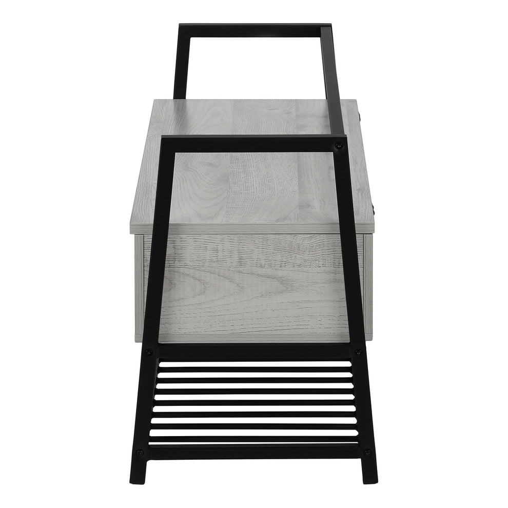 42" Gray And Black Bench With Flip top By Homeroots | Benches | Modishstore - 3