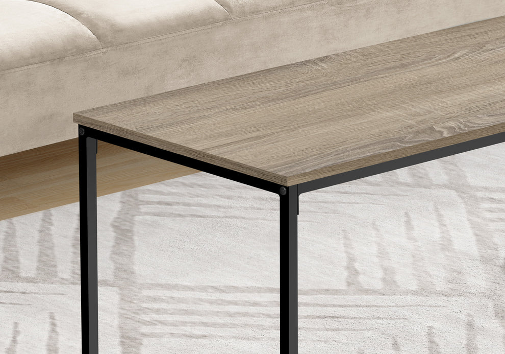 40" Dark Taupe And Black Rectangular Coffee Table By Homeroots | Coffee Tables | Modishstore - 4