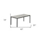 40" Grey And Black Rectangular Coffee Table By Homeroots