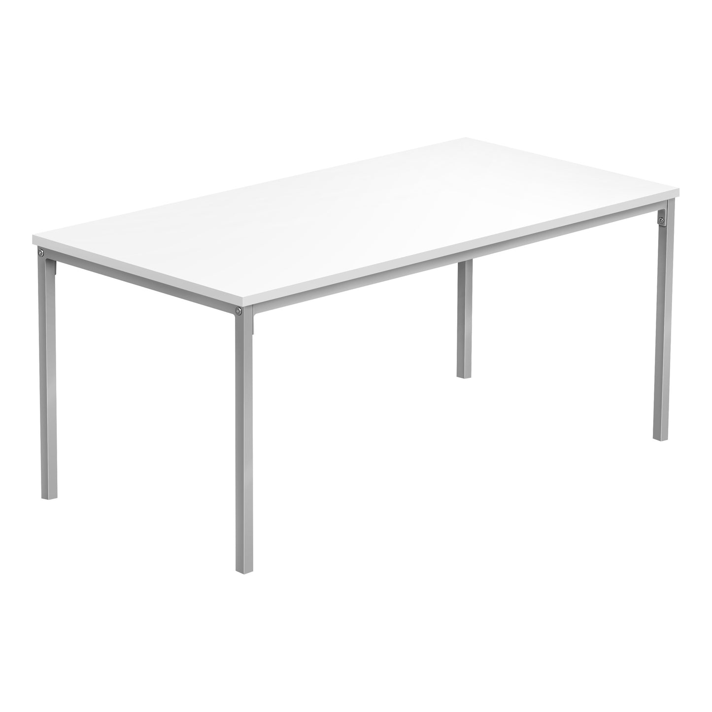 40" White And Silver Rectangular Coffee Table By Homeroots | Coffee Tables | Modishstore