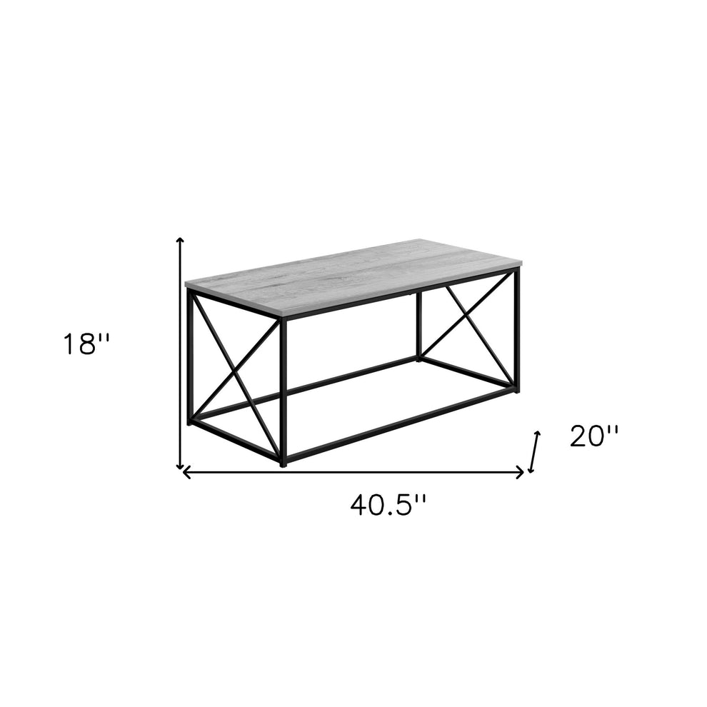 41" Grey Rectangular Coffee Table By Homeroots | Coffee Tables | Modishstore - 5